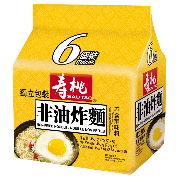 壽桃非油炸麵6包裝 450G
