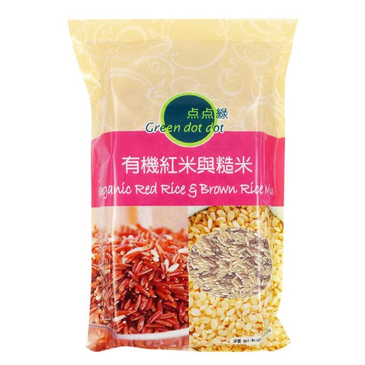 點點綠有機紅米與糙米  1kg