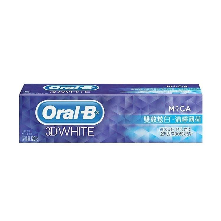 Oral-B 雙效炫白牙膏120克 (清檸薄荷)
