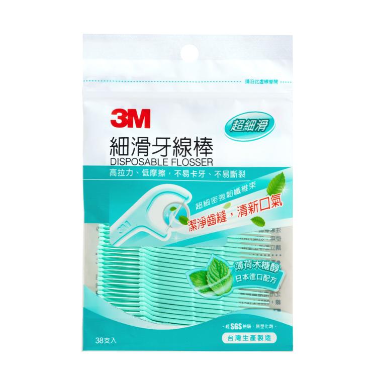 3M 薄荷木糖醇 細滑牙線棒38支(袋裝)