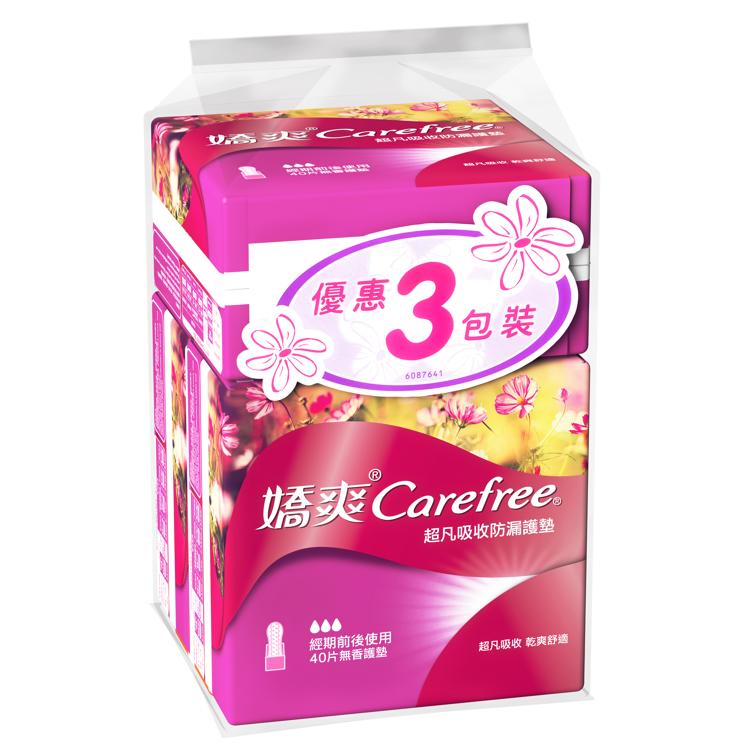 嬌爽超凡吸收護墊40片三包裝