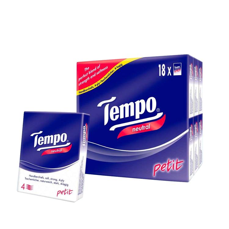 Tempo 迷你紙手巾18包x7片 (天然無味)