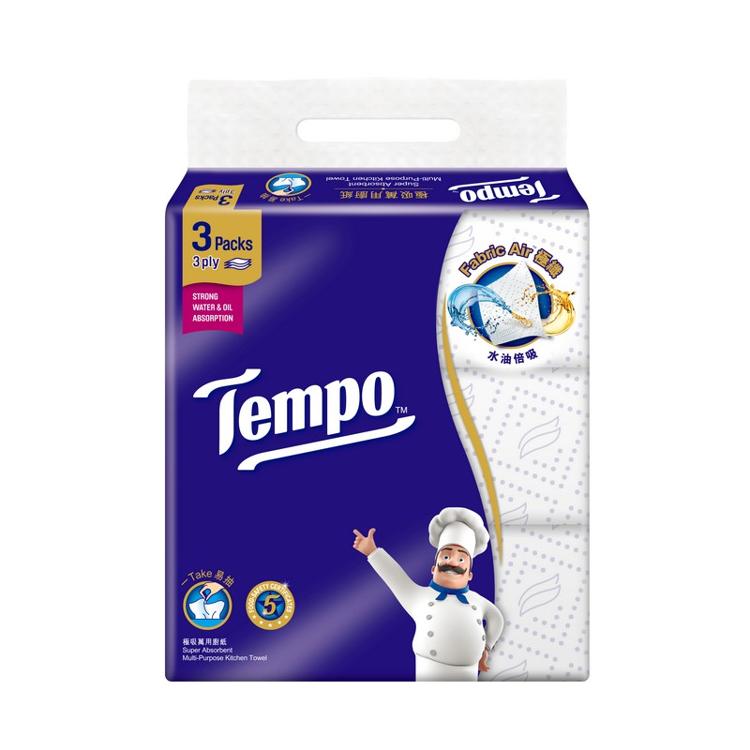 Tempo 極吸萬用廚紙抽取式 (3包裝)