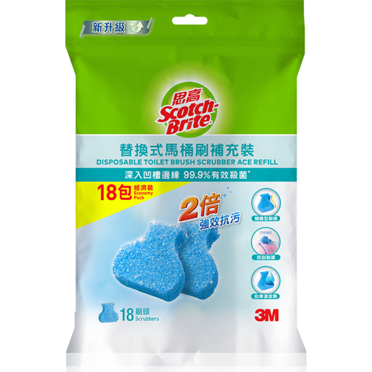 思高™ACE 替換式潔廁刷１８件補充裝, ６袋/箱
